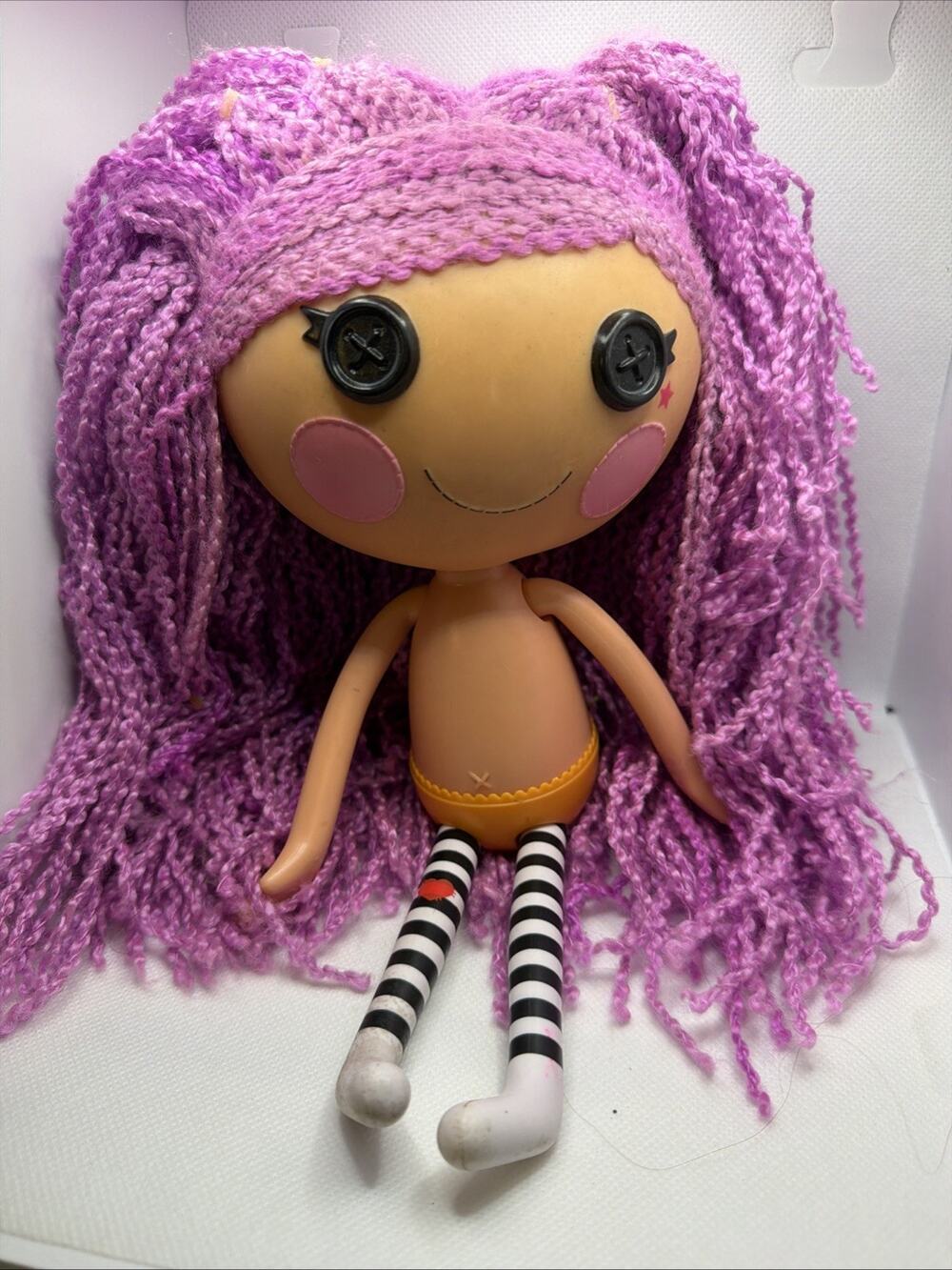 Lalaloopsy Peanut Big Top Purple Yarn Hair Doll With Shoes 12"
